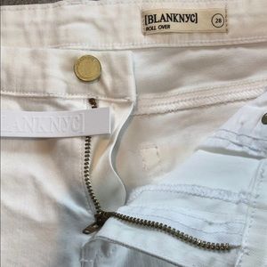 NWT White BlankNYC Roll Over Shorts